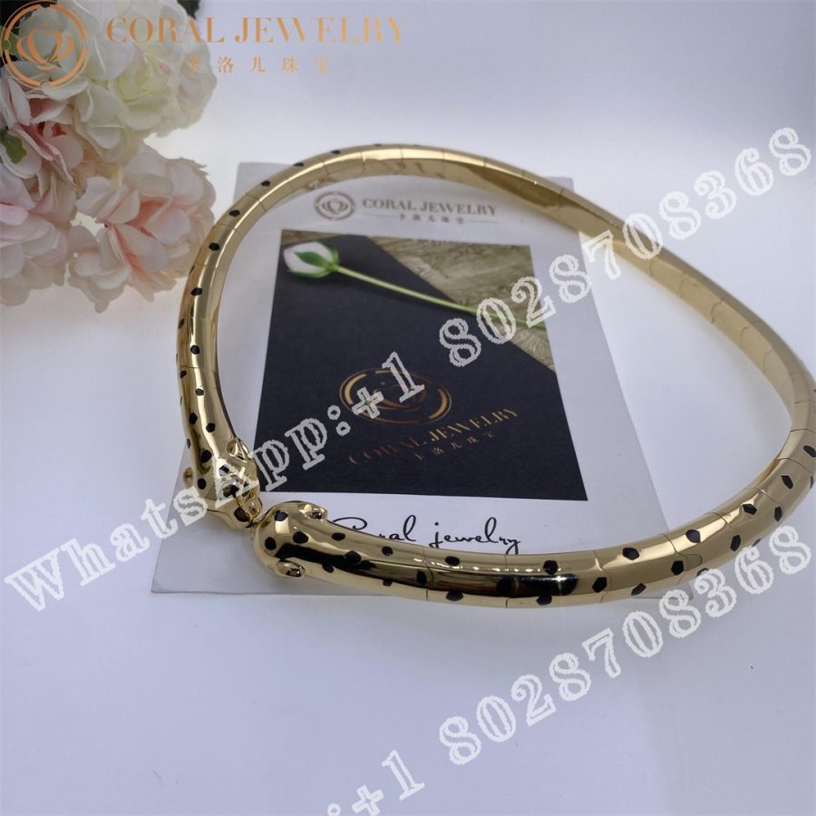 Cartier  Panthère de Cartier Necklace Yellow gold, lacquer, onyx, tsavorite garnets Ref. N7424431 - Image 9