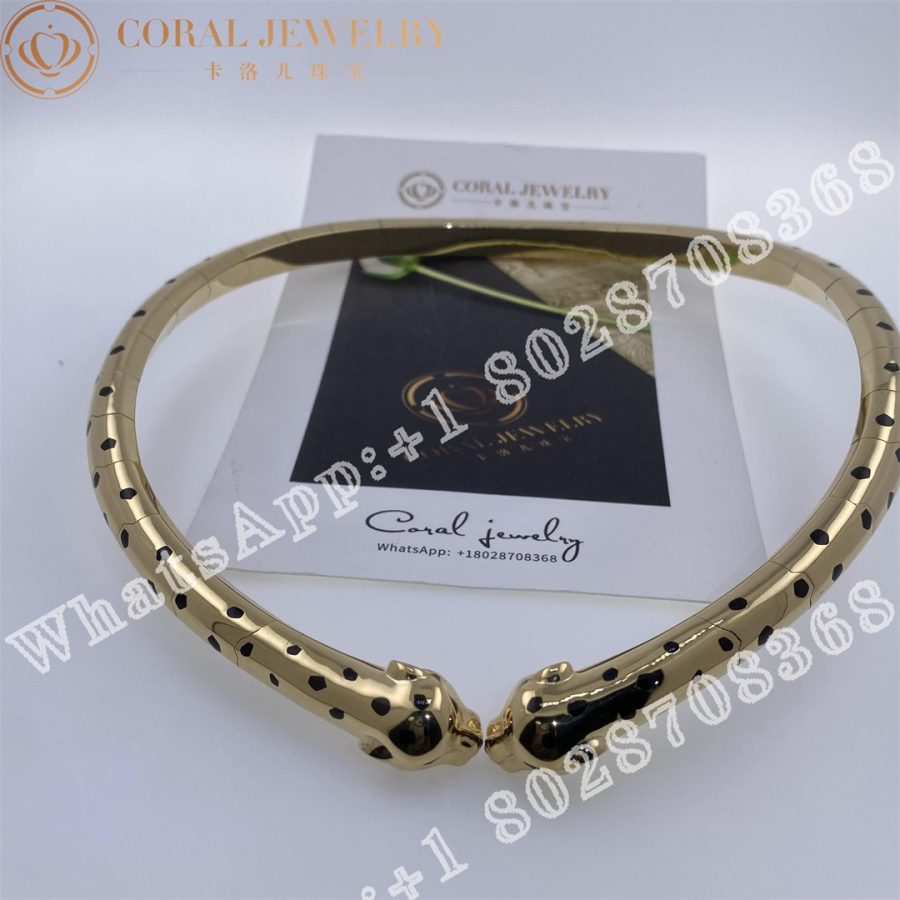 Cartier  Panthère de Cartier Necklace Yellow gold, lacquer, onyx, tsavorite garnets Ref. N7424431 - Image 5