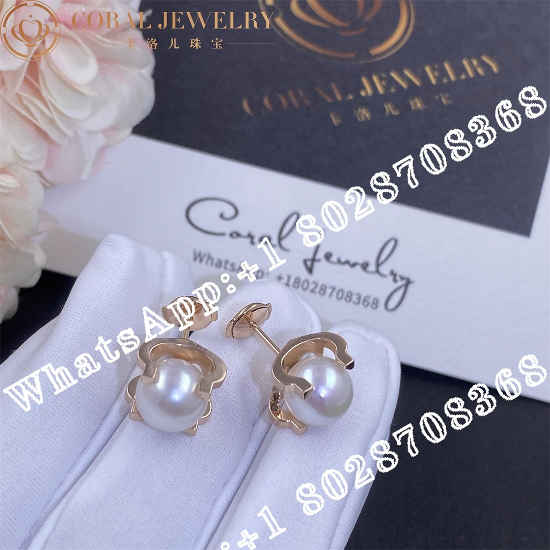 Cartier C De Cartier Earrings Rose Gold Pearl Ref B8041700 Coral (1)