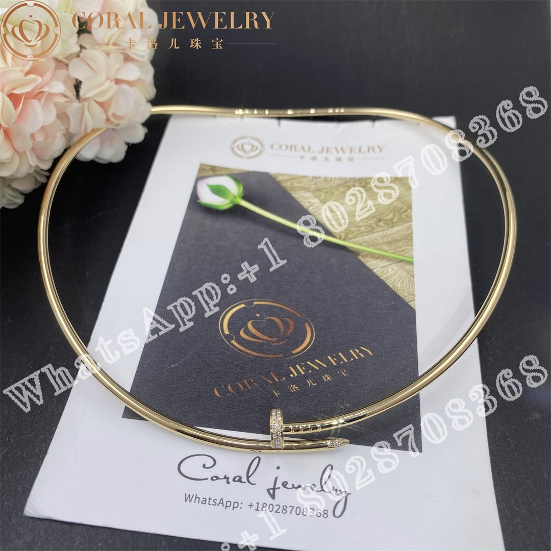 Cartier Juste Un Clou Collar Necklace Small Model Yellow Gold Diamonds Ref N7424422 Coral (11)