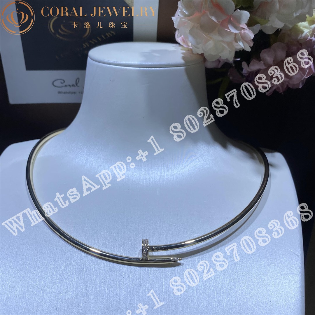 Cartier Juste Un Clou Collar Necklace Small Model Yellow Gold Diamonds Ref N7424422 Coral (4)