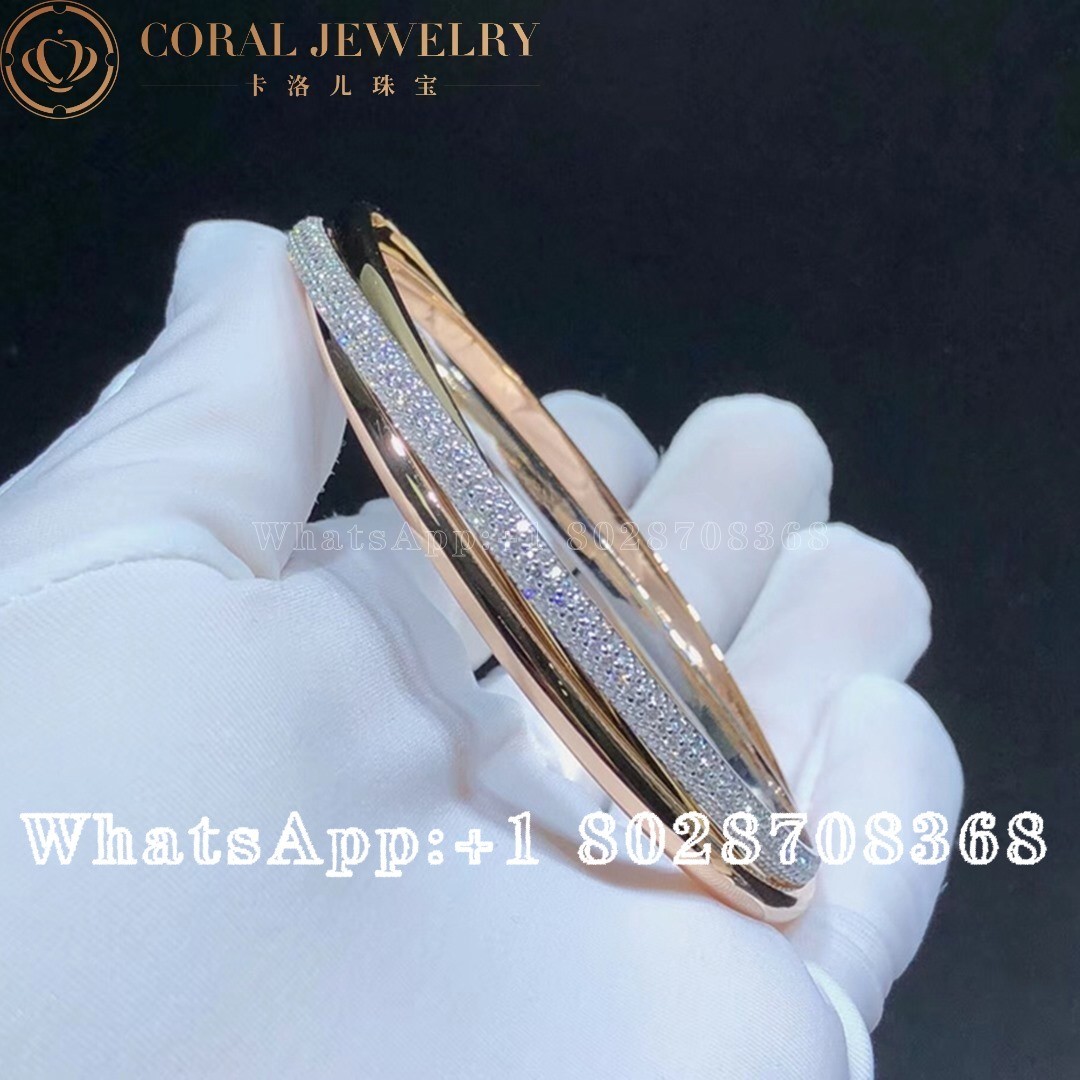 Cartier Trinity Bracelet White gold, yellow gold, rose gold, diamonds Ref. N6711717