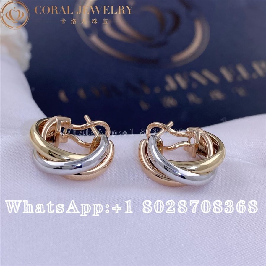 Cartier Trinity Earrings White Gold, Yellow Gold, Rose Gold Ref. 80083231 - Image 4