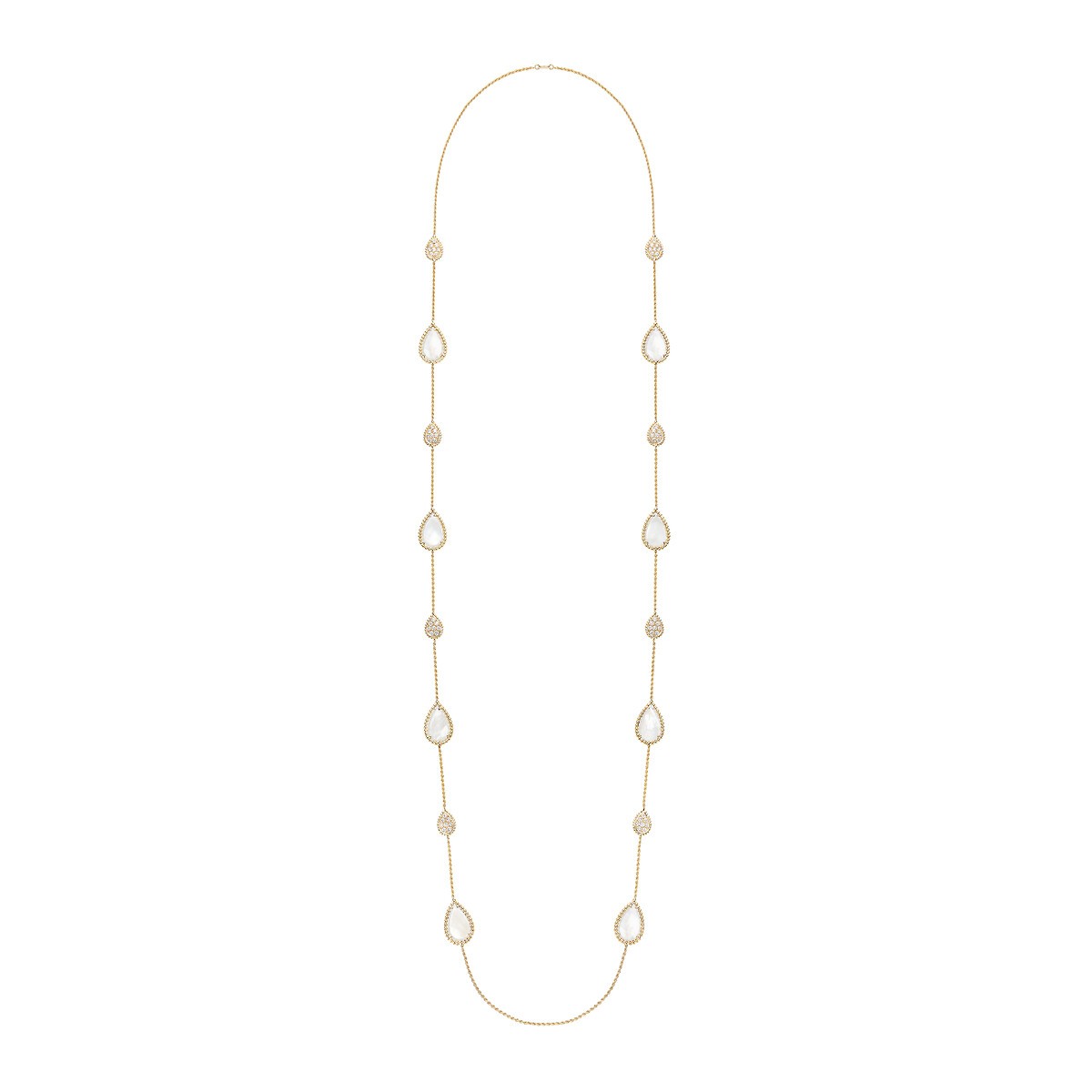 Boucheron Serpent Bohème Long Necklace, 16 motifs white mother-of-pearls JCL01019