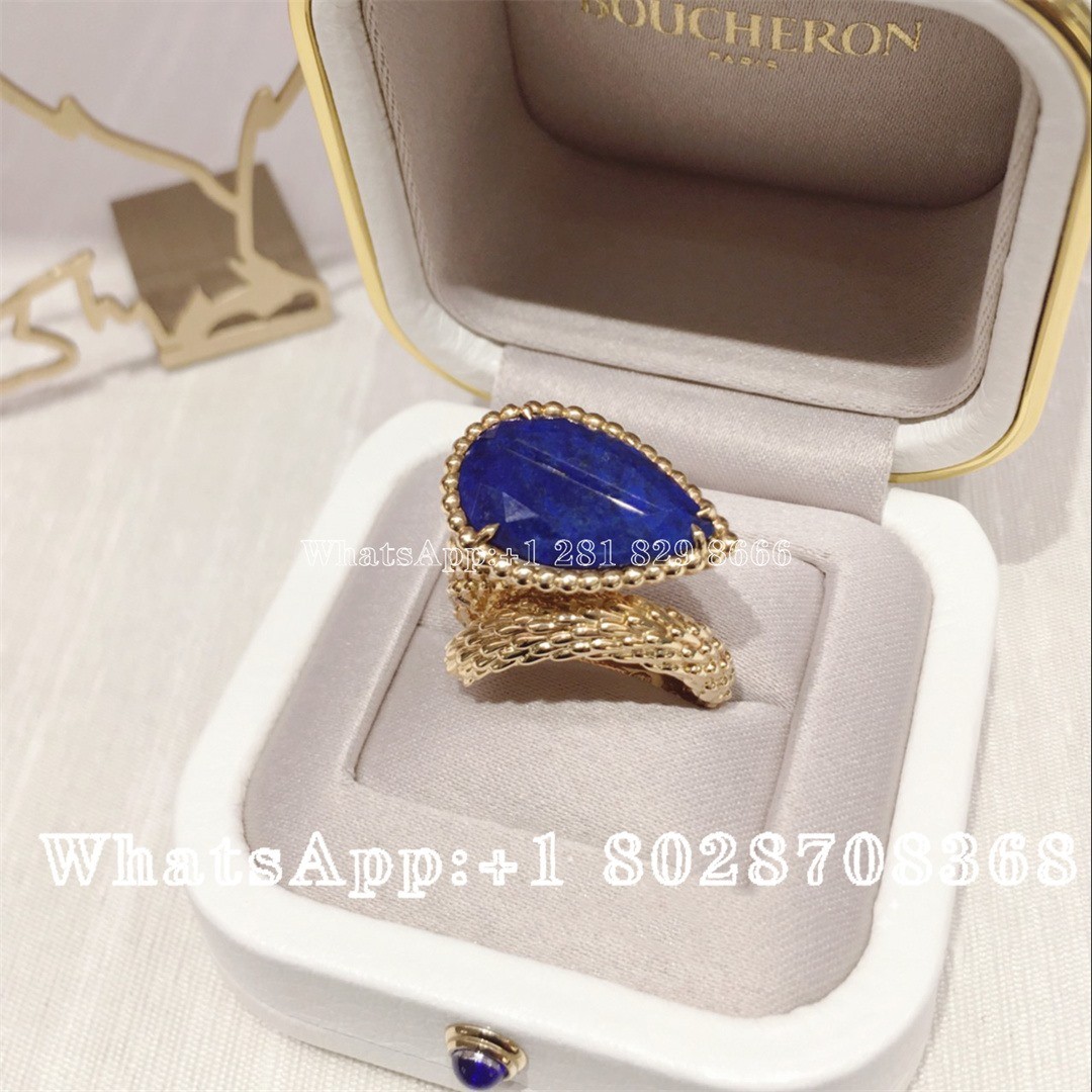 Boucheron Boucheron Serpent Boheme Couleur Yellow Gold Lapis Lazuli Ring JRG02744