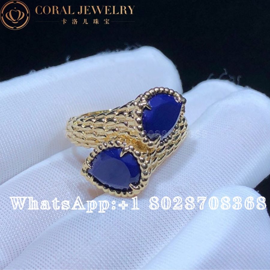 Boucheron Serpent Bohème Couleur Yellow Gold Lapis Lazuli Ring JRG02774