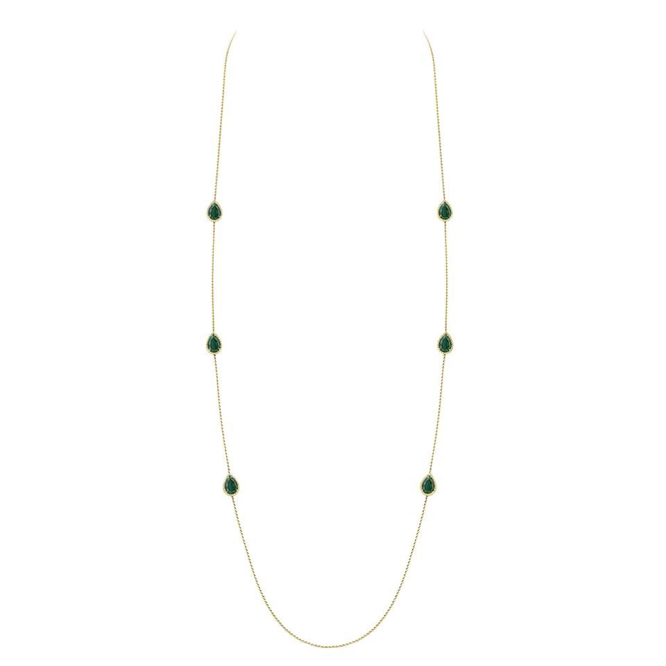 Boucheron Serpent Bohème Couleur Yellow Gold Malachite Necklace JCL00988