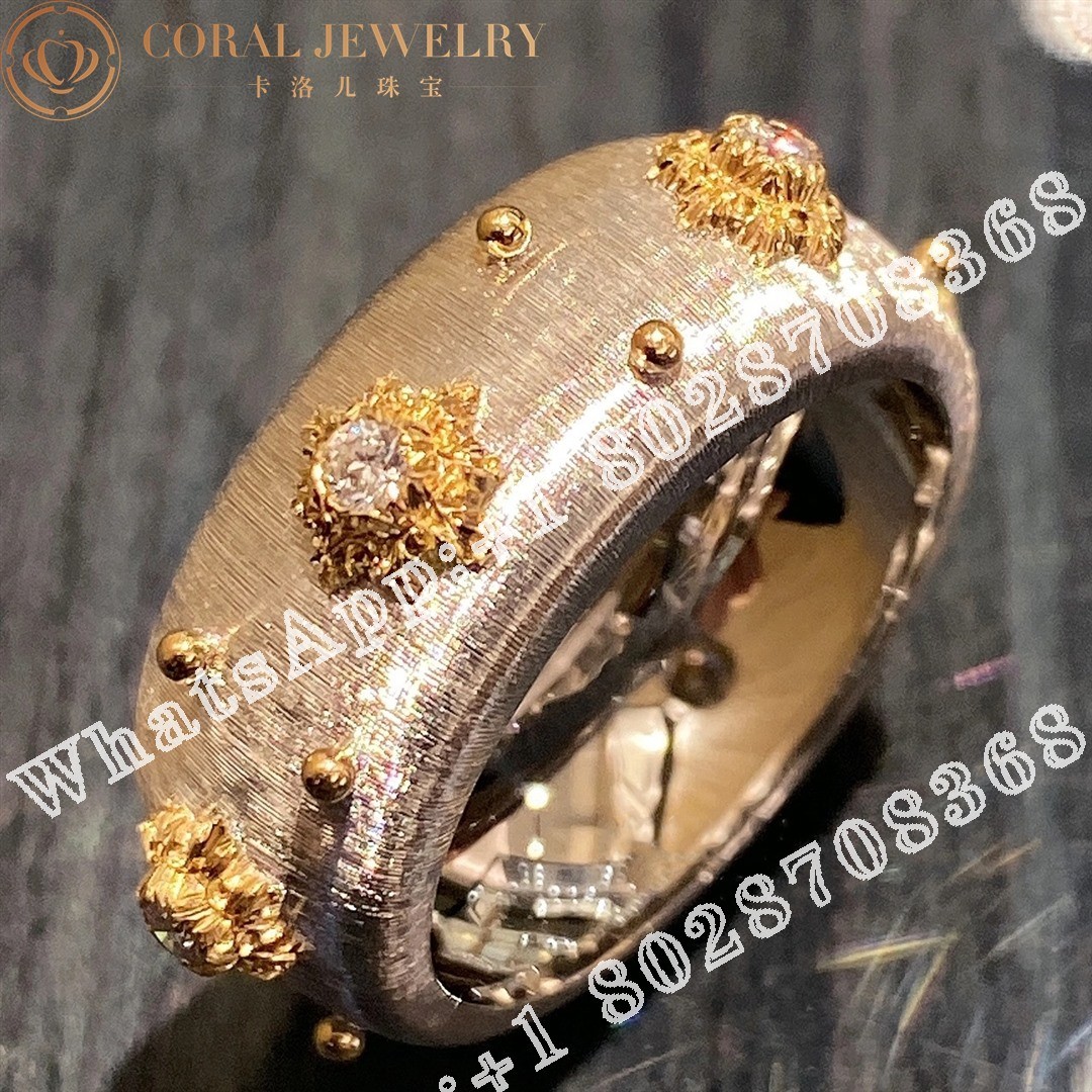 Buccellati Eternelle in white and yellow gold set with diamonds JAUETE007005