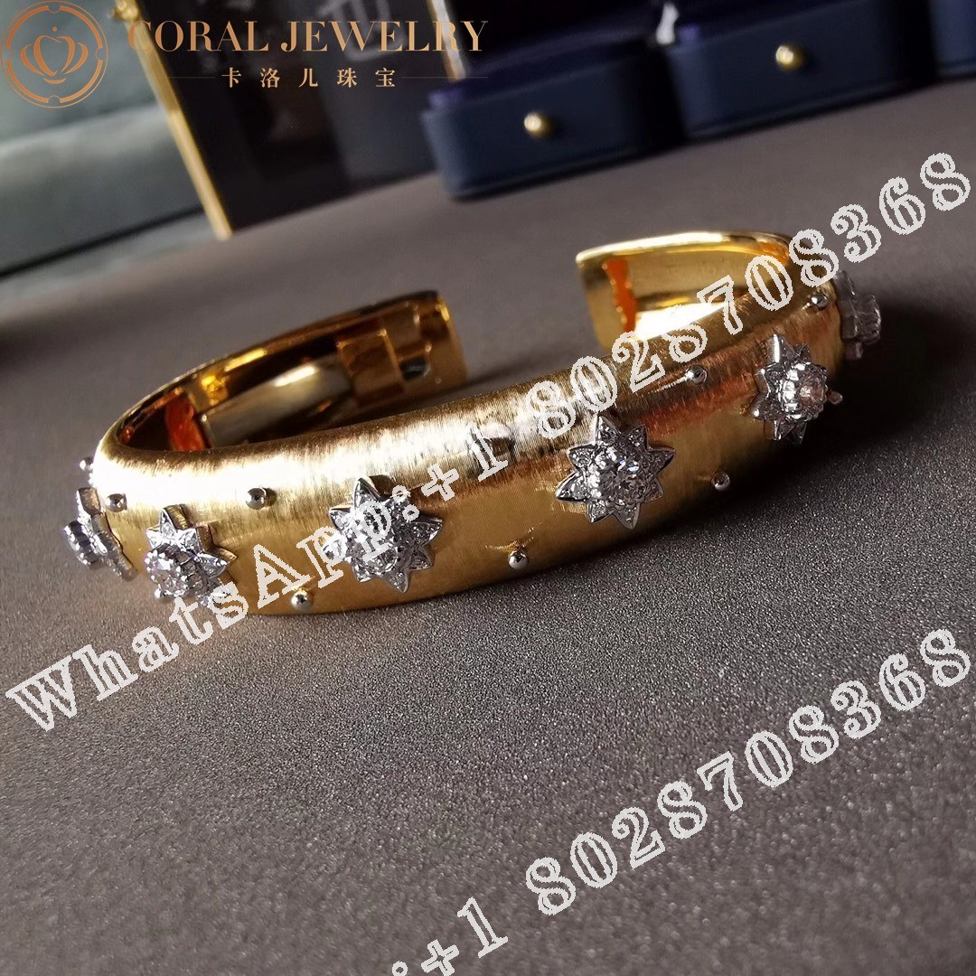 Buccellati Macri Bracelet in yellow and white gold set with diamonds JAUBRA008770