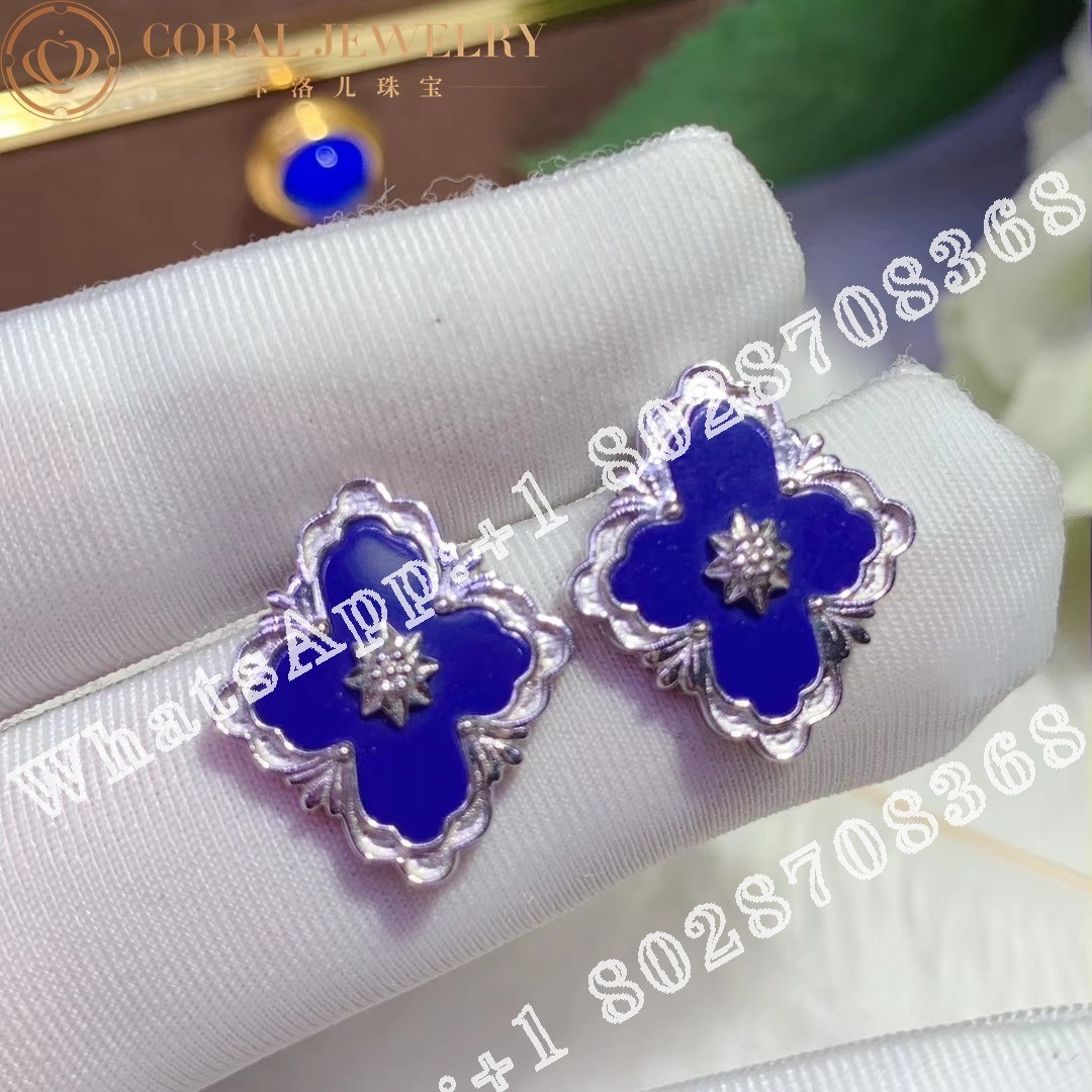 Buccellati Opera Color earrings in White gold set with lapis lazuli