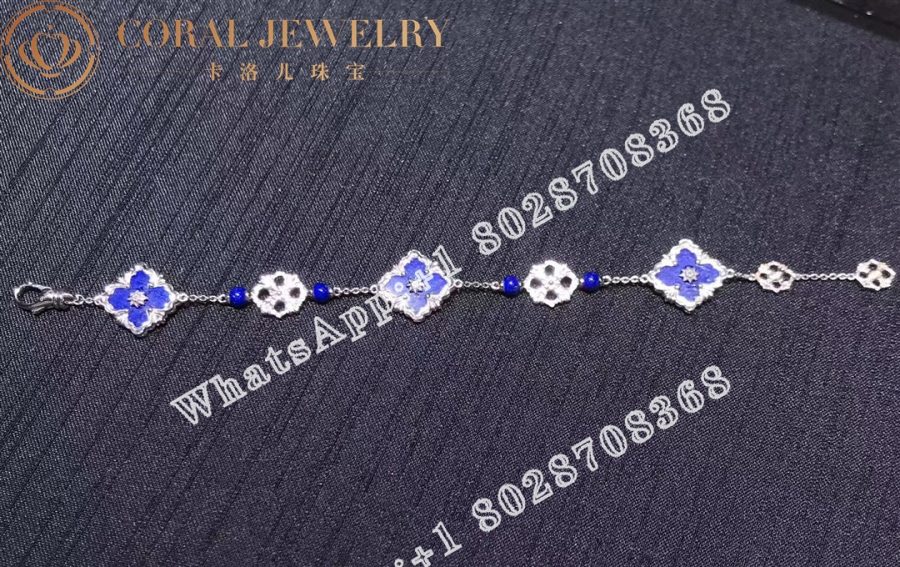 Buccellati Opera Color Bracelets in White Gold & Lapis Lazuli JAUBRA014545