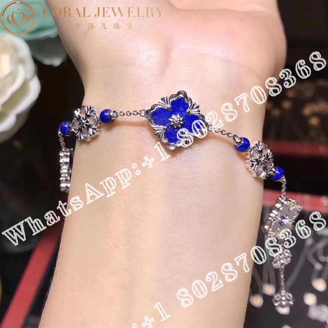 Buccellati Opera Color Bracelets in White Gold & Lapis Lazuli JAUBRA014545