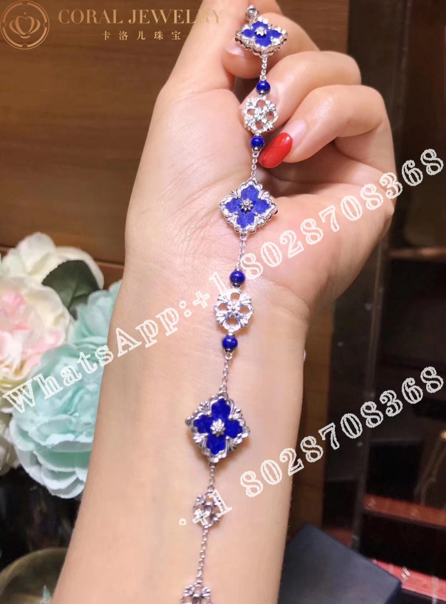 Buccellati Opera Color Bracelets in White Gold & Lapis Lazuli JAUBRA014545