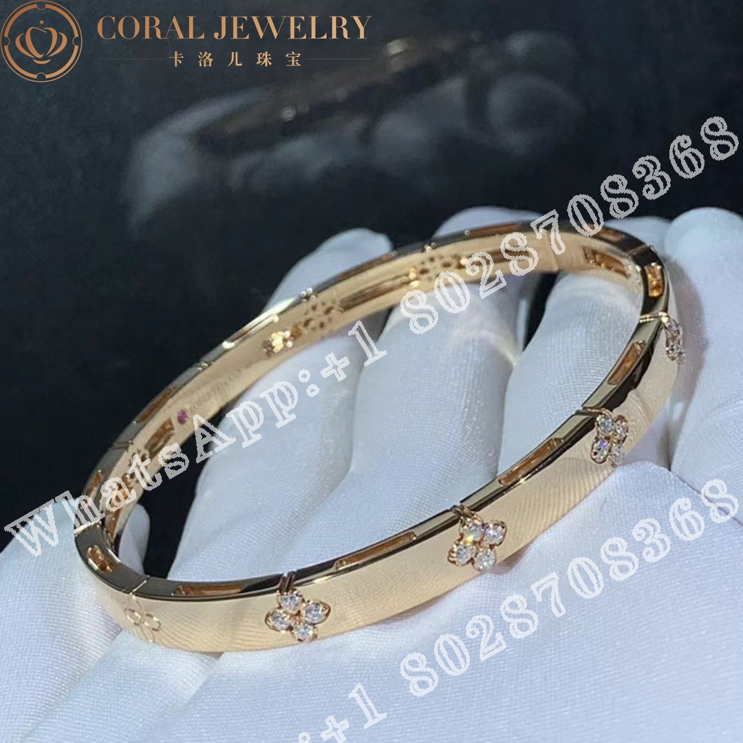 Roberto Coin Love in Verona 18k Rose Gold Medium Width Bangle 6mm 7773202AXBA0