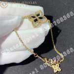 Roberto Coin Princess Flower Bracelet with Diamonds in yellow gold