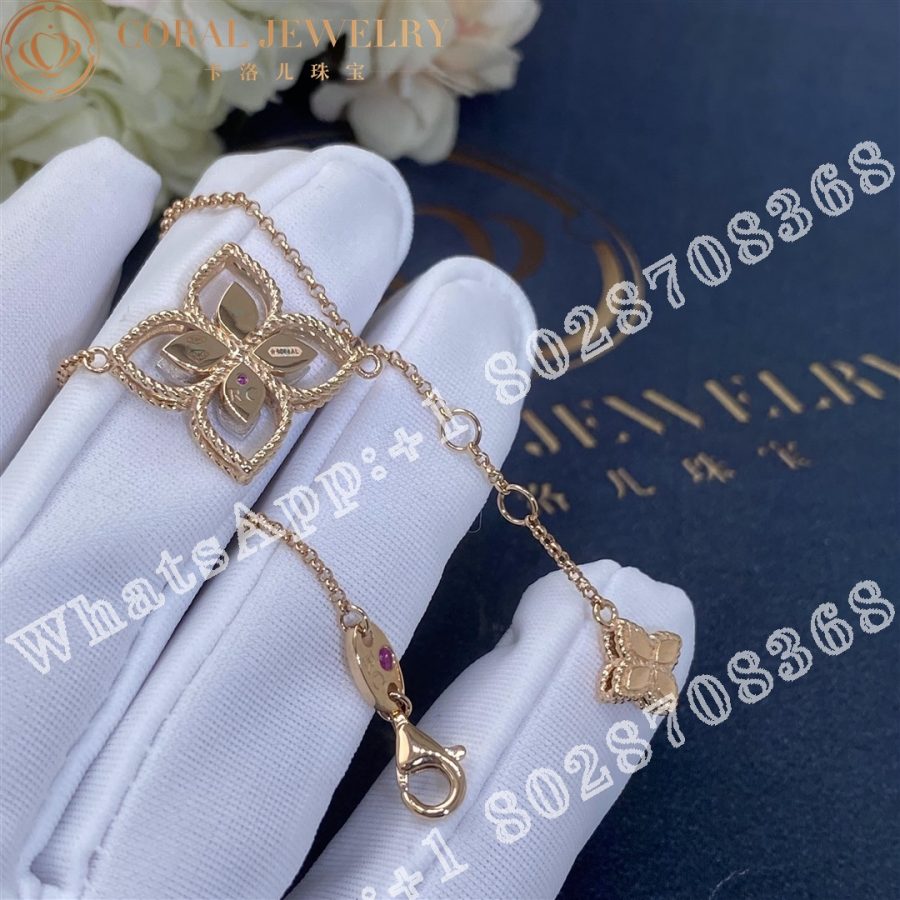 Roberto Coin Princess Flower Bracelet with Diamonds