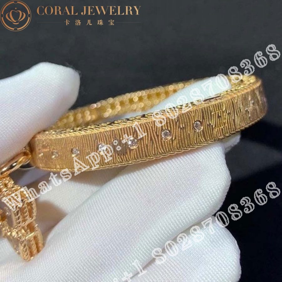 Roberto Coin Venetian Princess Bangle with Diamonds in Rose gold