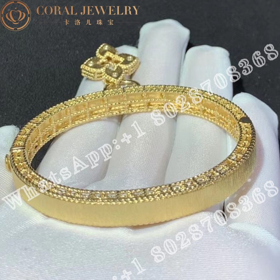 Roberto Coin Venetian Princess Bangle with Diamonds in Yellow gold