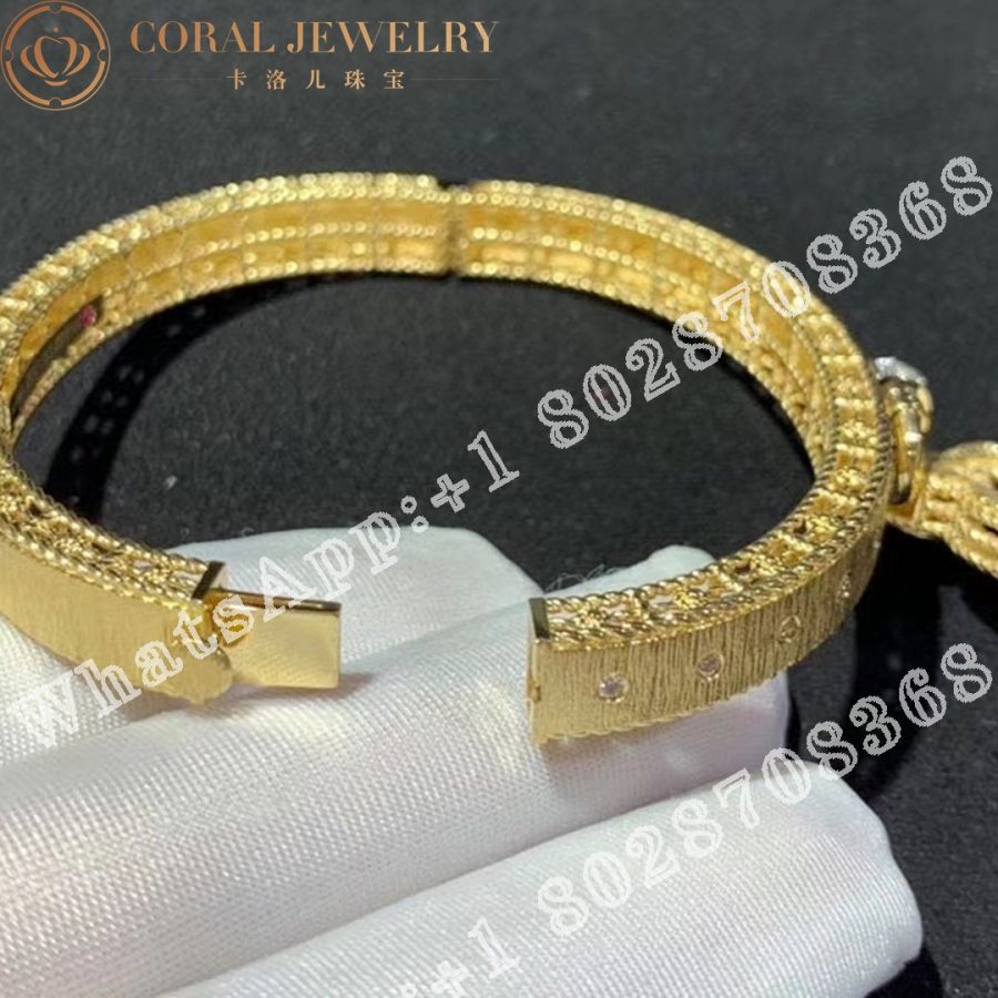 Roberto Coin Venetian Princess Bangle with Diamonds in Yellow gold