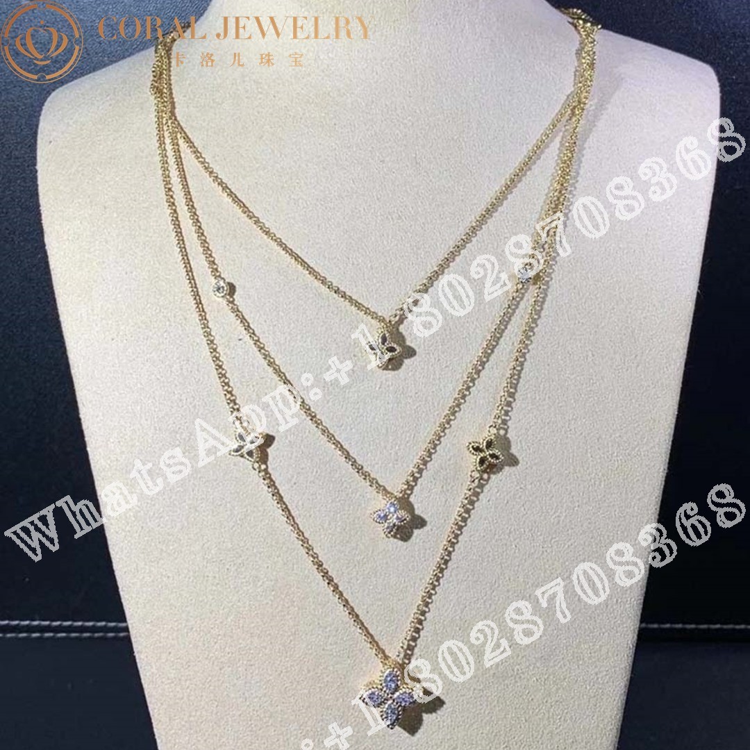 Roberto Coin 18ct Yellow Gold Princess Flower 0.35ct Diamond Necklace ADR777CL1079 YG