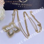 Roberto Coin Yellow Gold Diamond Princess Flower Necklace - 3.5cm