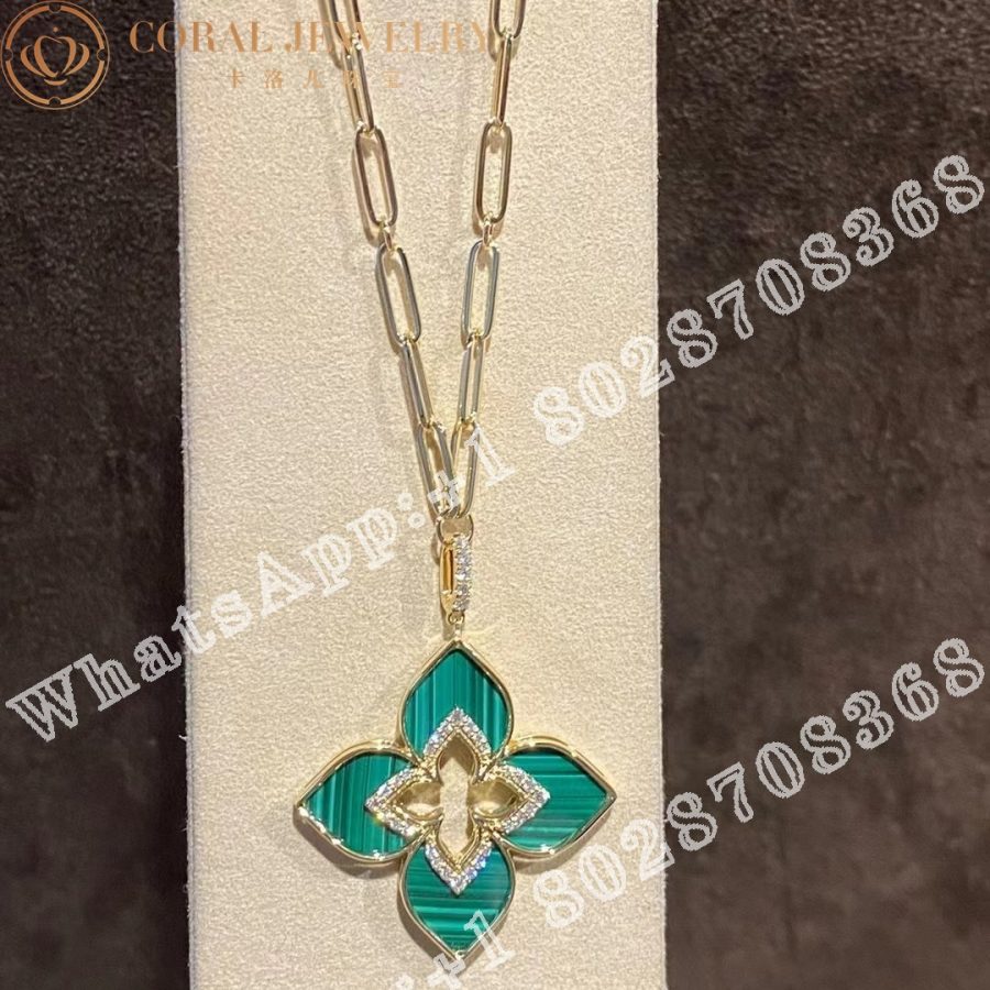 Roberto Coin Venetian Princess Pendant with Diamonds and Malachite ADV777CL3193_01