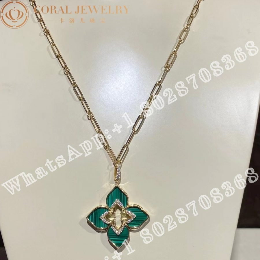 Roberto Coin Venetian Princess Pendant with Diamonds and Malachite ADV777CL3193_01