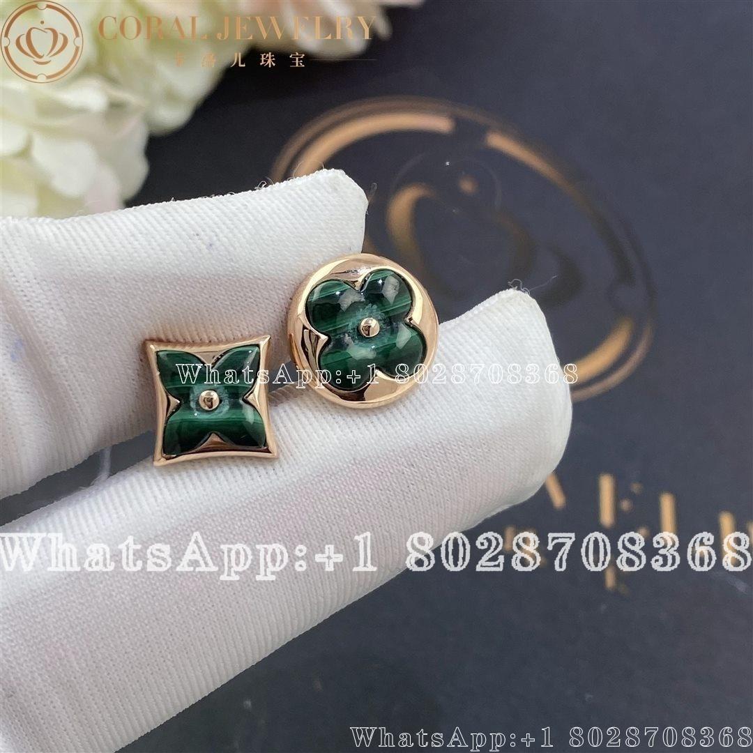 Louis Vuitton Color Blossom BB Star Ear Stud, Pink Gold And Malachite Q96672