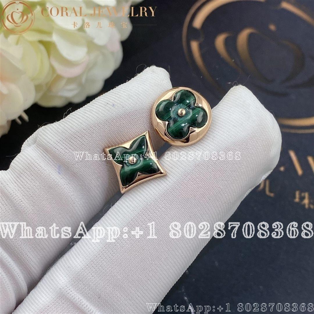 Louis Vuitton Color Blossom BB Star Ear Stud, Pink Gold And Malachite Q96672 - Image 2