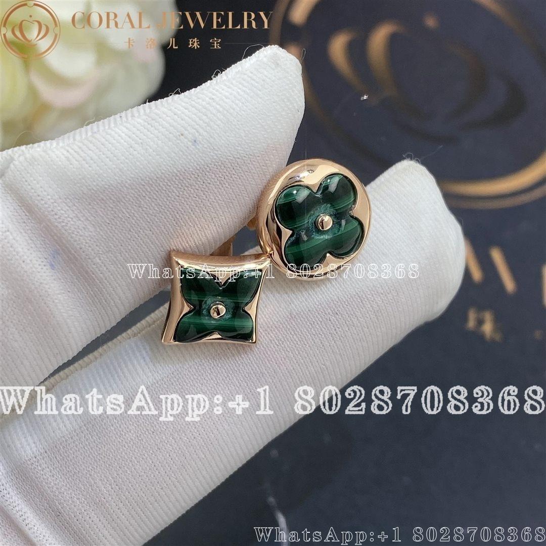 Louis Vuitton Color Blossom BB Star Ear Stud, Pink Gold And Malachite Q96672 - Image 3