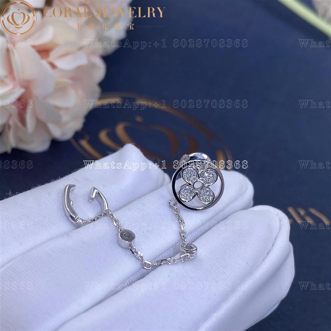 Louis Vuitton Idylle Blossom Mono Chain Earring, White Gold And Diamonds Q06173 - Image 3