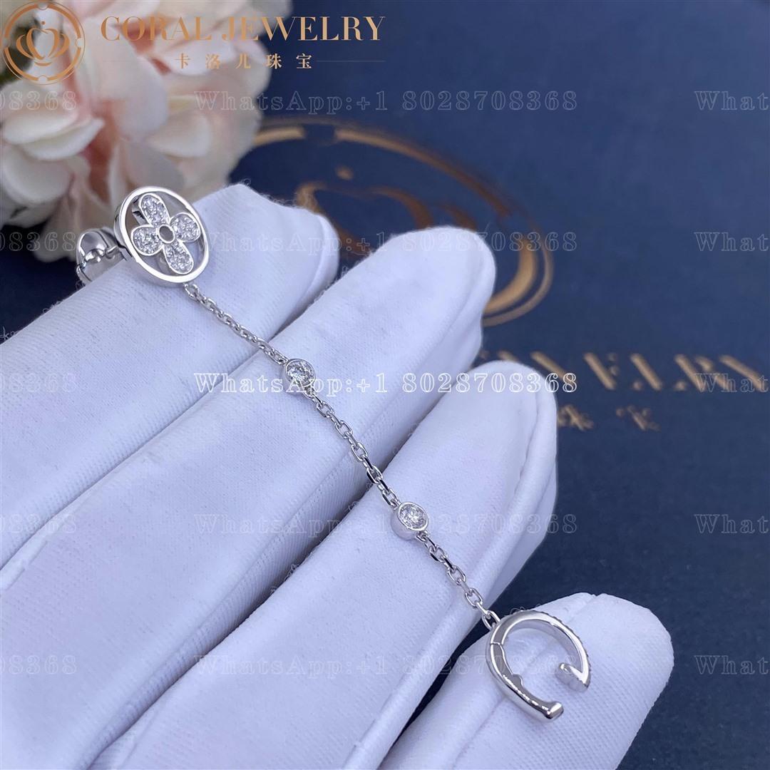 Louis Vuitton Idylle Blossom Mono Chain Earring, White Gold And Diamonds Q06173 - Image 4
