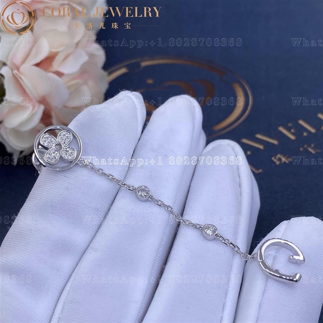 Louis Vuitton Idylle Blossom Mono Chain Earring, White Gold And Diamonds Q06173 - Image 5