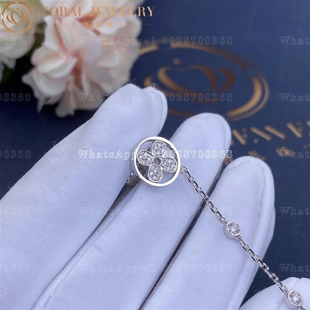 Louis Vuitton Idylle Blossom Mono Chain Earring, White Gold And Diamonds Q06173 - Image 7