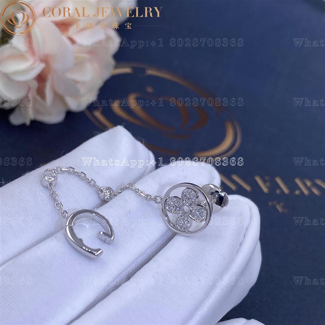 Louis Vuitton Idylle Blossom Mono Chain Earring White Gold And Diamonds Q06173 Coral (8)