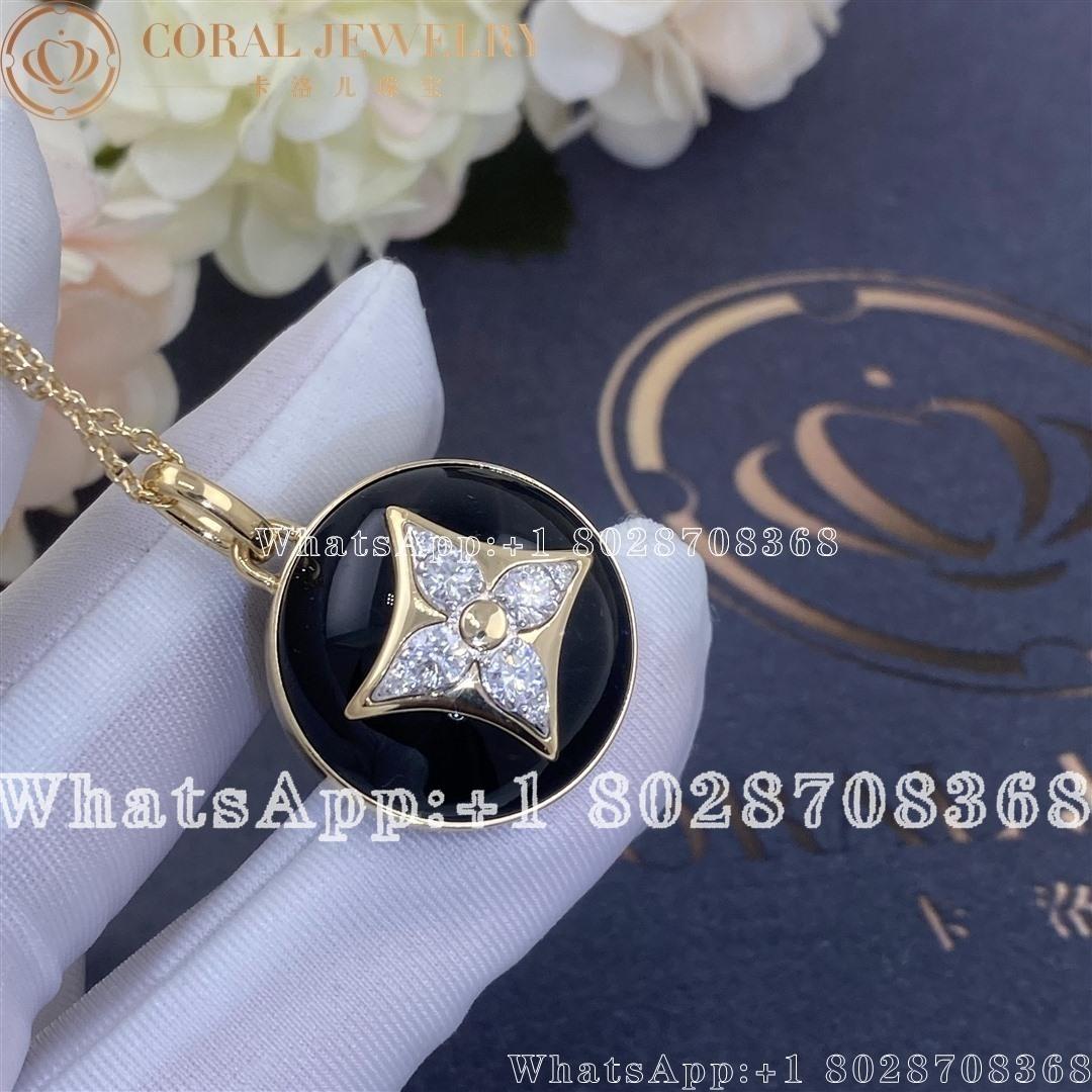 Louis Vuitton B Blossom Medallion Yellow Gold White Gold Onyx And Diamonds Q93746 Coral (4)