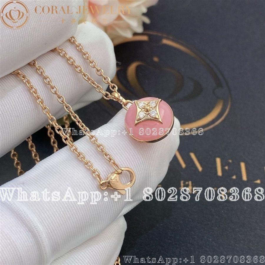 Louis Vuitton B Blossom Pendant, Pink Gold, White Gold, Pink Opal And Diamonds Q93794 - Image 3