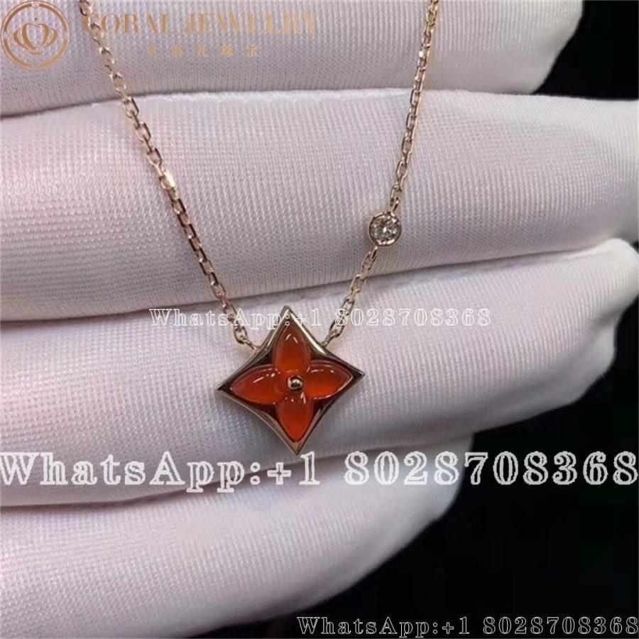 Louis Vuitton Color Blossom BB Star Pendant, Pink Gold, Cornelian And Diamond Q93711 - Image 4