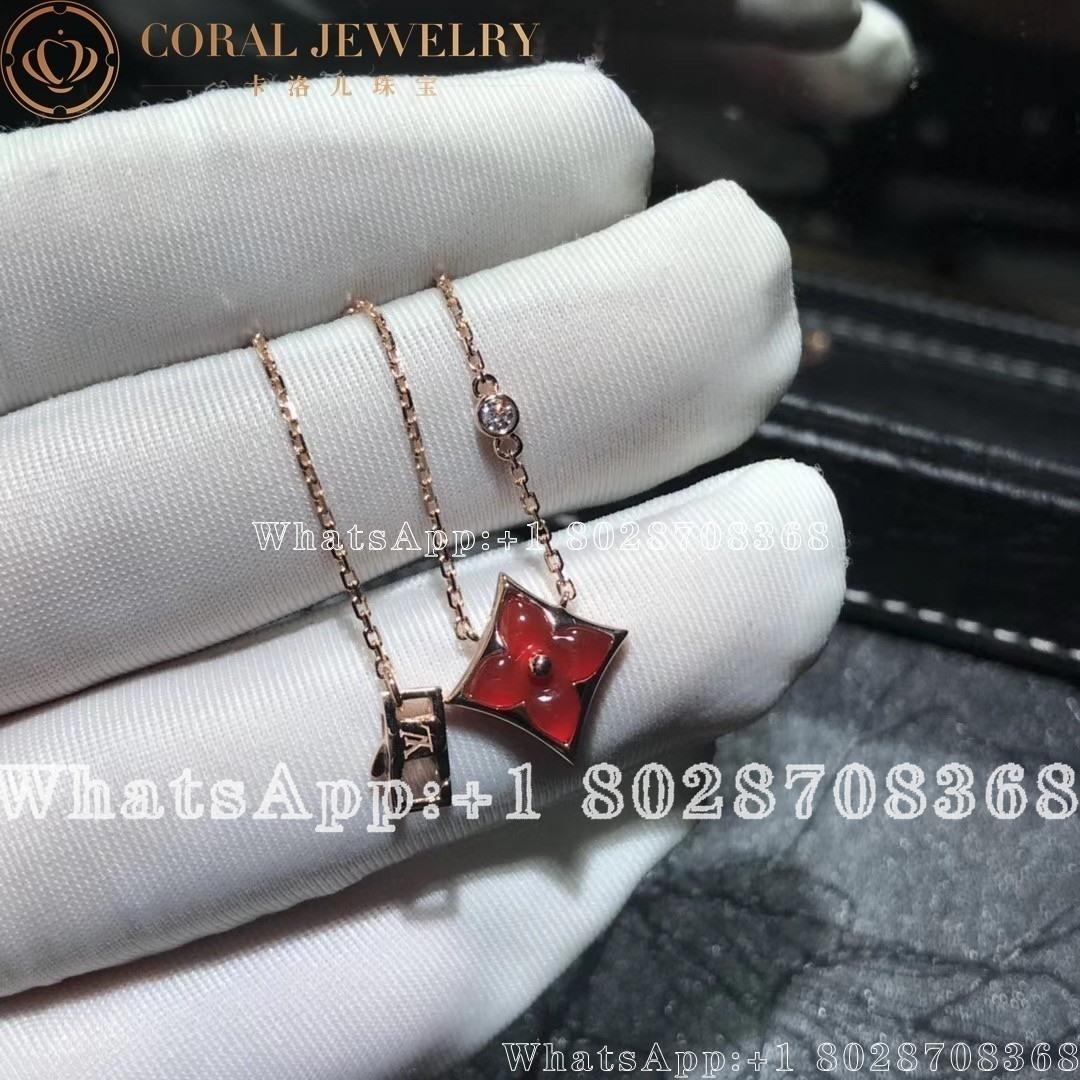 Louis Vuitton Color Blossom BB Star Pendant, Pink Gold, Cornelian And Diamond Q93711 - Image 3