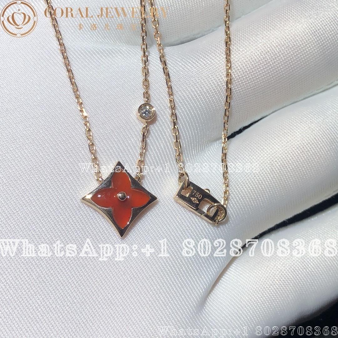 Louis Vuitton Color Blossom BB Star Pendant, Pink Gold, Cornelian And Diamond Q93711 - Image 5