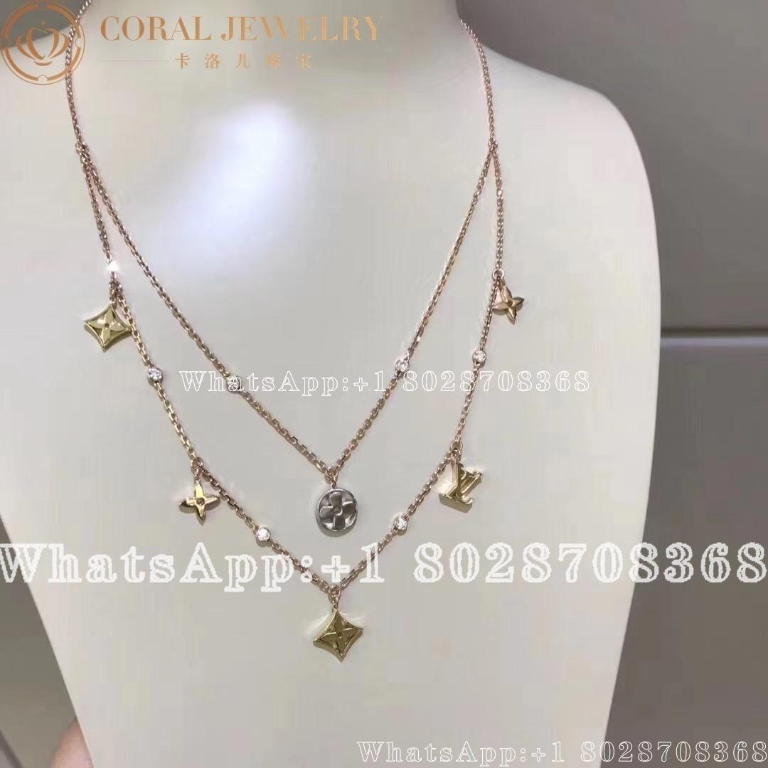 Louis Vuitton Idylle Blossom Charms Necklace 3 Golds And Diamonds Q94360 Xoral (2)