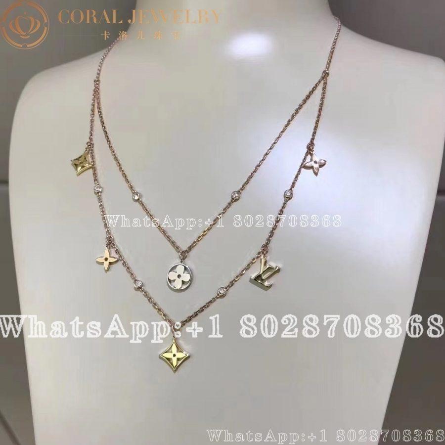 Louis Vuitton Idylle Blossom Charms Necklace, 3 Golds And Diamonds Q94360 - Image 3