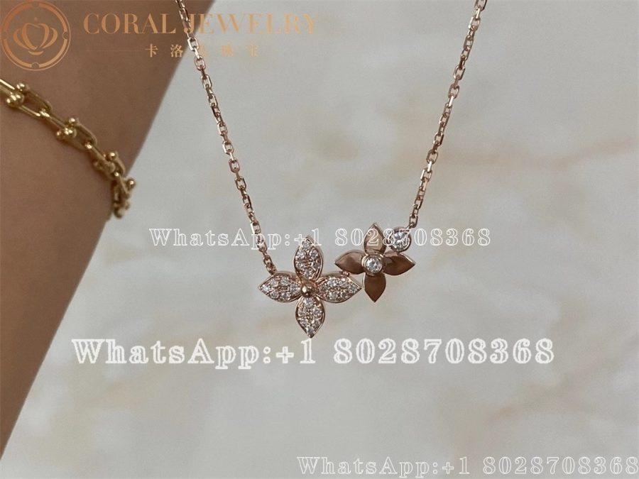 Louis Vuitton Star Blossom Necklace, Pink Gold And Diamonds Q93689 - Image 5