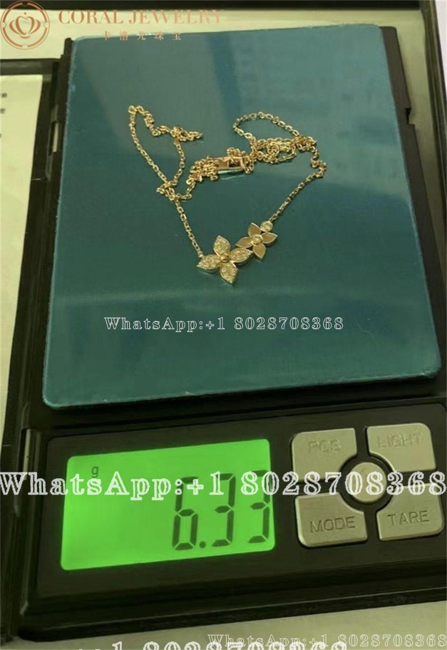 Louis Vuitton Star Blossom Necklace, Pink Gold And Diamonds Q93689 - Image 6