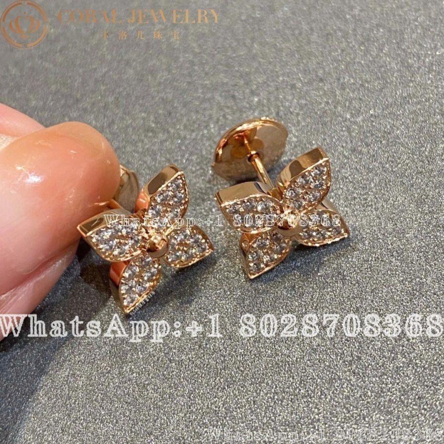 Louis Vuitton Star Blossom Stud, Pink Gold And Diamond Q96944 - Image 5