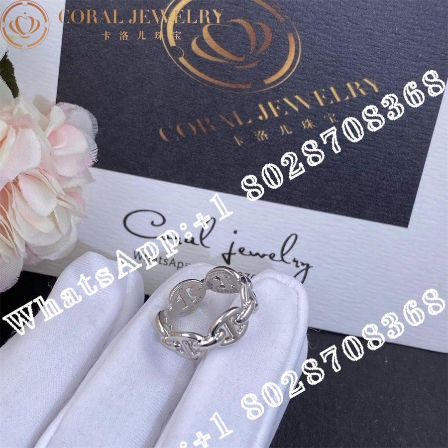 Hermes Chaine d'ancre Enchainee ring in white gold, small model - Image 3