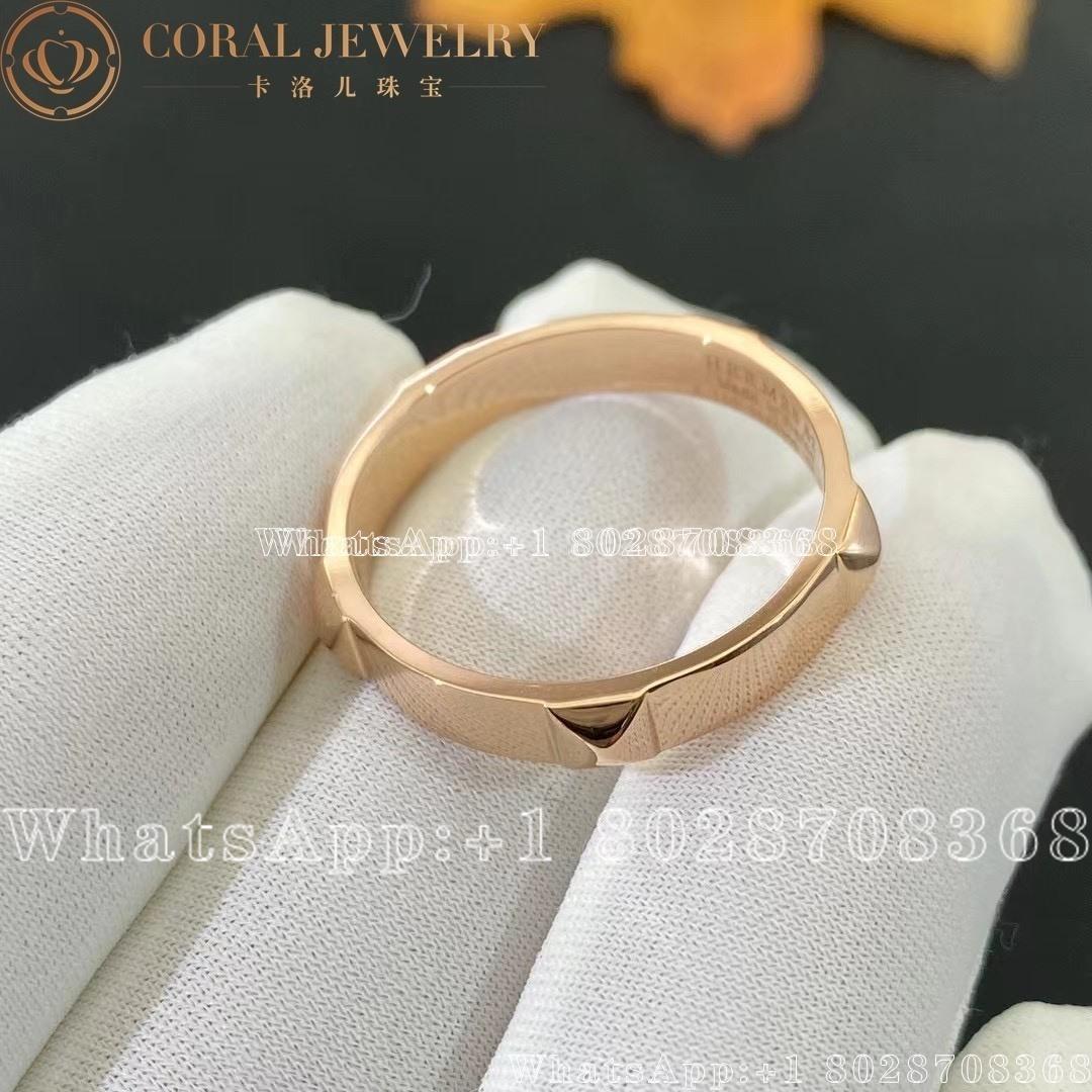 Hermes Mini Clous Ring In Rose Gold Coral (2)