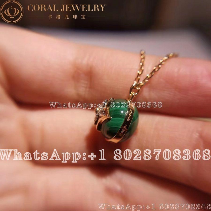 Louis Vuitton B Blossom Pendant, Yellow Gold, White Gold, Malachite And Diamonds Q93792 - Image 6