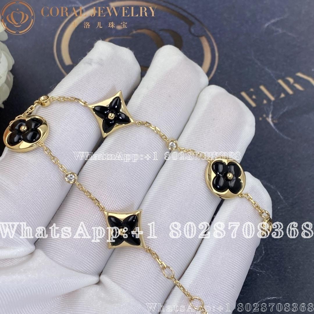 Louis Vuitton Color Blossom Bb Multi Motif Bracelet Yellow Gold Onyx And Diamonds Q05024 Coral (1)