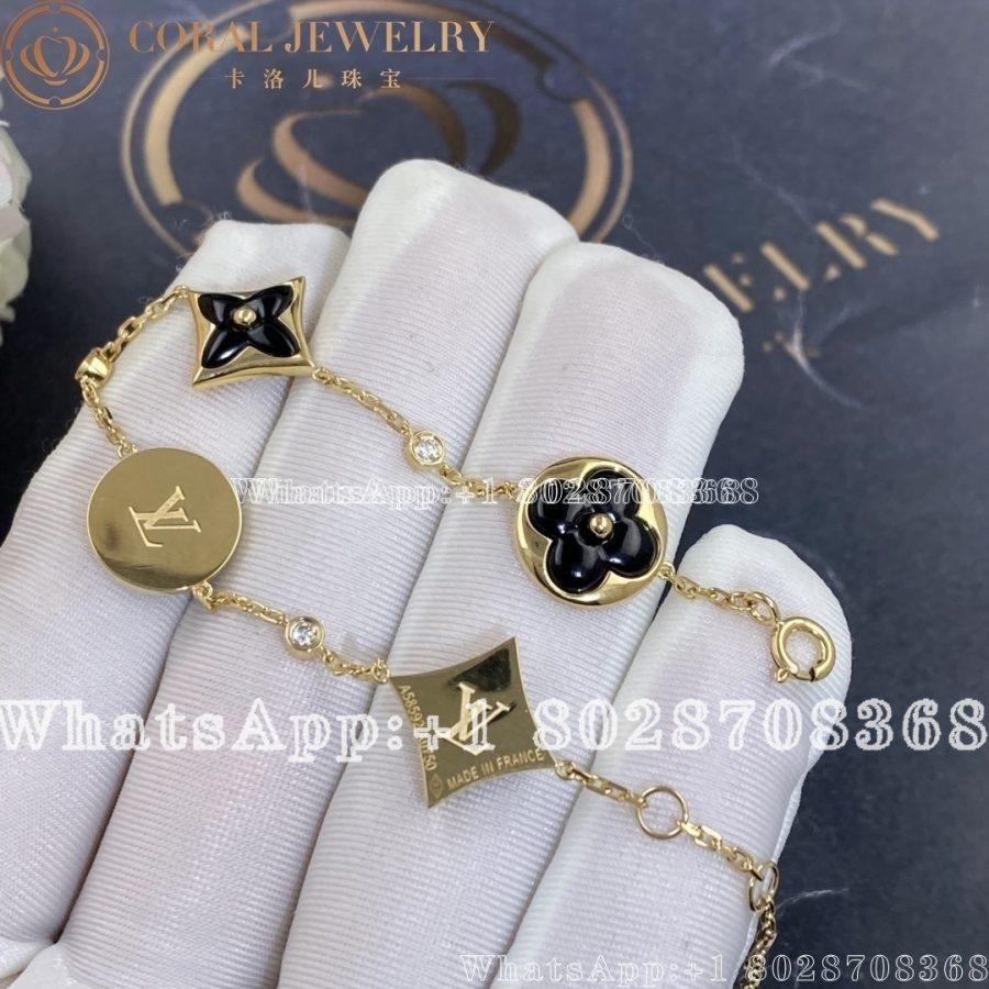 Louis Vuitton Color Blossom BB Multi-Motif Bracelet, Yellow Gold, Onyx And Diamonds Q05024 - Image 4